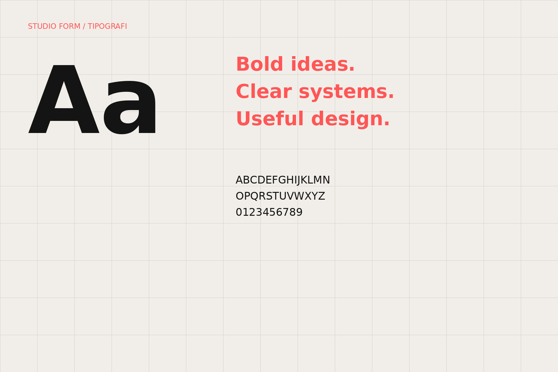Studio Form tipografi sistemi